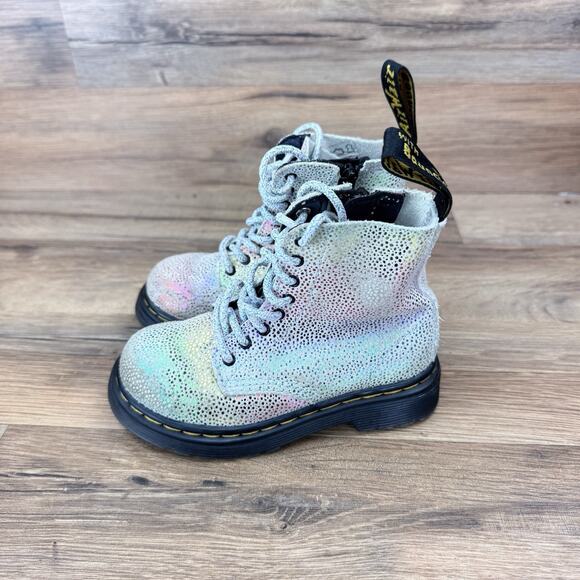 Dr. Martens 1460 Size 7 Pascal T Kids Rainbow Glitter Boots - Picture 1 of 5